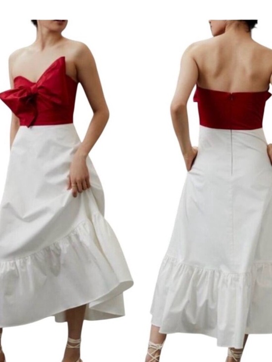 Anthropologie Dresses & Skirts - Anthropologie Hutch Bow Maxi Dress Size 8 Strapless Romantic Evening Party NWT